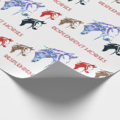 Glühpferde Geschenkpapier (Ecke)