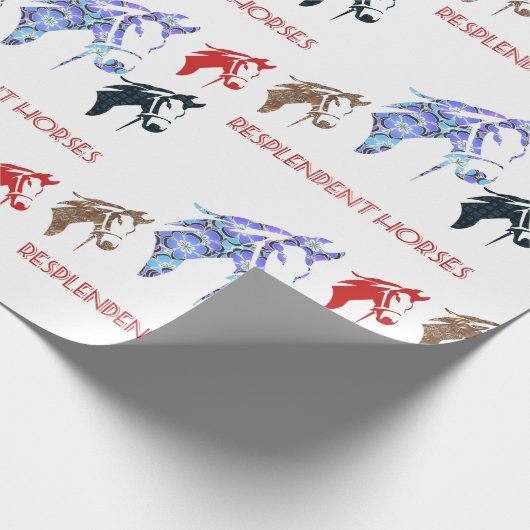 Glühpferde Geschenkpapier (Ecke)