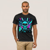 Glühpunk-Skelette: Biolumineszenter T - Shirt (Vorne ganz)