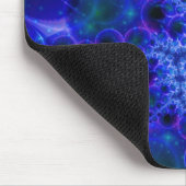 Glühstars | Fraktal in Blau und Weiß Mousepad (Ecke)