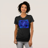 Glühstars | Fraktal in Blau und Weiß T-Shirt (Vorne ganz)