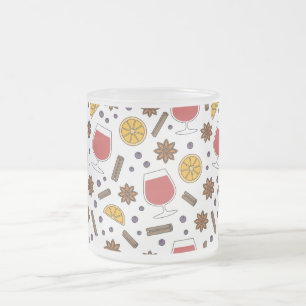 Gluhwein-Doodle, Weihnachtsferien leckeres Geträn Mattglastasse