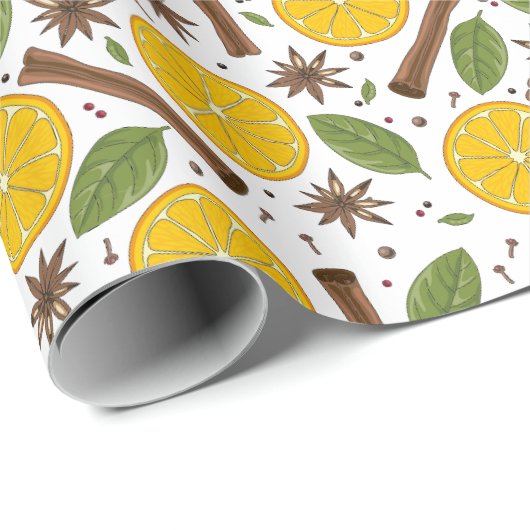 Glühwein, gewürzt geschenkpapier (Rolleneckpunkt)