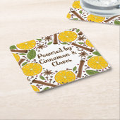 Glühwein, gewürzt rechteckiger pappuntersetzer (angewinkelt)