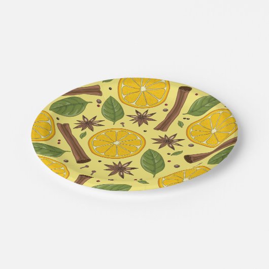 Glühwein, würzig pappteller (Schrägansicht)