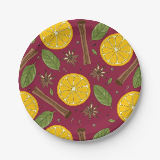 Glühwein, würzig pappteller (Vorderseite)