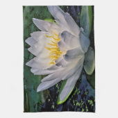 Glühweiße Lotus-Blume Geschirrtuch (Vertikal)