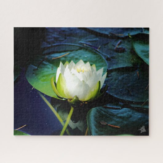 Glühweißer Lotus Puzzle (Horizontal)