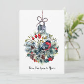 Glühwürmchen für Weihnachtsschmuck - Kiefernkiefer Feiertagskarte (Stehend Vorderseite)