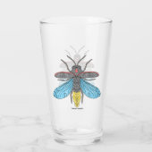Glühwürmchen - Glas Tasse (Rückseite)