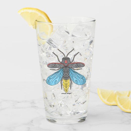 Glühwürmchen - Glas Tasse (Vorderseite Ice)