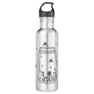 Glühwürmchen in einer Wasserflasche aus Edelstahl Edelstahlflasche