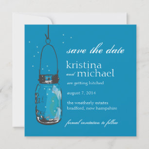 Glühwürmchen & Mason Glas Save-the-Date Save The Date