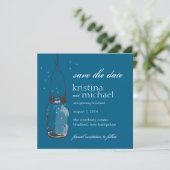 Glühwürmchen & Mason Jar Save-the-Date Save The Date (Stehend Vorderseite)
