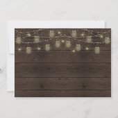Glühwürmchen Mason Jars Lichterkette Hochzeit Einladung (Rückseite)
