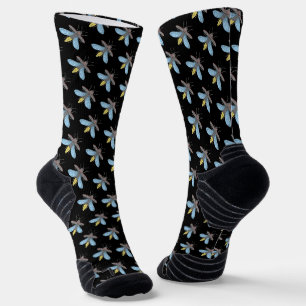 Glühwürmchen (schwarz) - Sport Socken