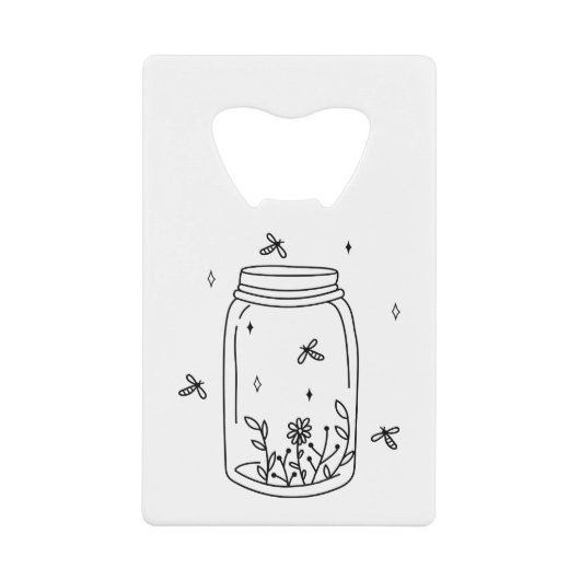 Glühwürmchen und Blume Flaschenöffner (Vorderseite)