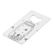 Glühwürmchen und Blume Flaschenöffner (Rückseite Schrägansicht)