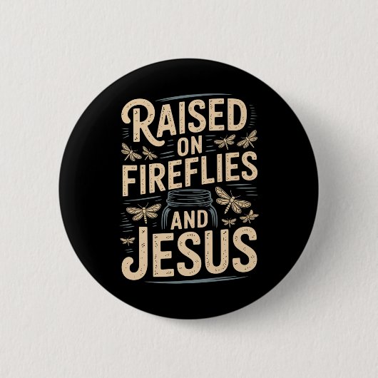 Glühwürmchen und Jesus Christliches Landleben Süde Button (Vorderseite)