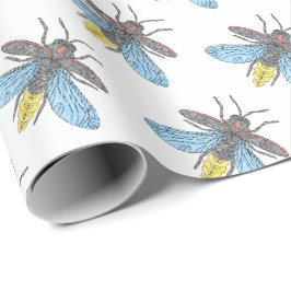 Glühwürmchen (weiß) - Geschenkpapier