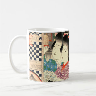 Glühwürmchenkäfig - Ukiyo-e Vintage Japanisch Kaffeetasse