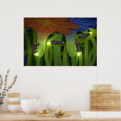 Glühwürmer am Nachtplakat Poster (Küche)