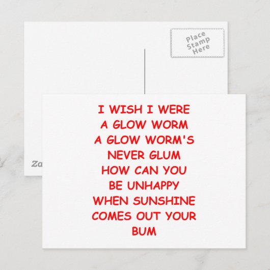 Glühwürmer Postkarte (Vorne/Hinten)