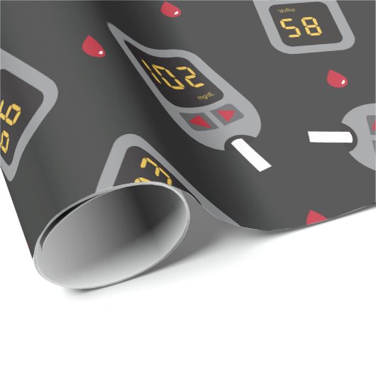 Glukometer Geschenkpapier (Rolleneckpunkt)