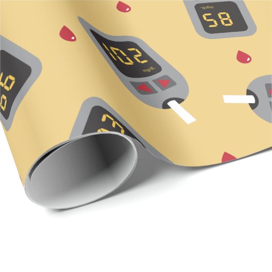 Glukometer Geschenkpapier (Rolleneckpunkt)