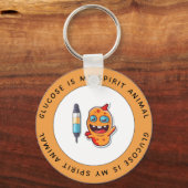 Glukose ist mein Geist Tier - Diabetes Schlüsselan Schlüsselanhänger (Rückseite)