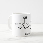 Glukose Zucker Chemie Kaffeetasse (Vorderseite Links)