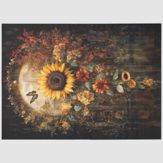 Glut des Herbst-Tissuepapiers Seidenpapier (Vorderseite)