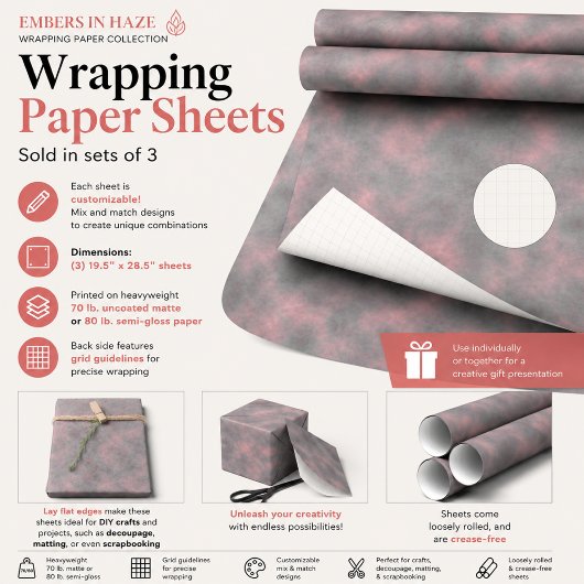 Glut in Dunst Geschenkpapier Set
