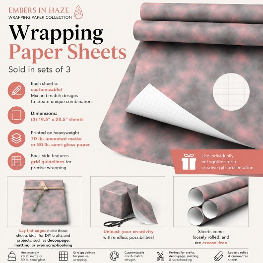 Glut in Dunst Geschenkpapier Set