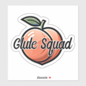 Glute Squad Peach Fitness Workout Aufkleber (Blatt)
