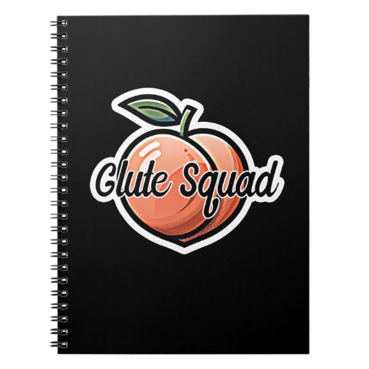 Glute Squad Peach Fitness Workout Notizblock (Vorderseite)