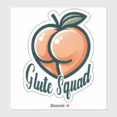 Glute Squad Peach Hintern Glutes Gym Fitness Aufkleber (Blatt)