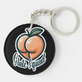 Glute Squad Peach Hintern Glutes Gym Fitness Schlüsselanhänger (Rückseite)