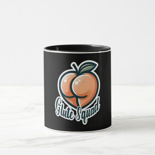 Glute Squad Peach Hintern Glutes Gym Fitness Tasse (Zentrum)