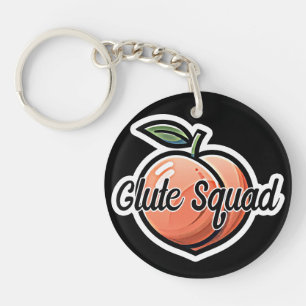Glute Squad Pfirsich Fitness Workout Schlüsselanhänger