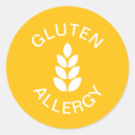 Gluten-Allergie-Warnung Runder Aufkleber