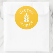 Gluten-Allergie-Warnung Runder Aufkleber (Tasche)