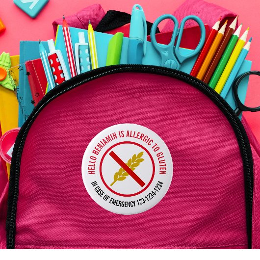 Gluten Allergy-Abzeichen Button