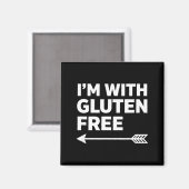 Gluten-Bewusstsein ich bin mit Gluten Magnet (Vorderseite/Rückseite)