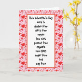 Gluten Dairy Sugar Soy Carb Free Funny Valentine's Karte (Gelbe Blume)