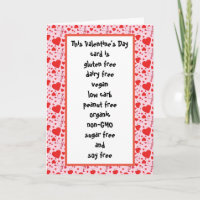 Gluten Dairy Sugar Soy Carb Free Funny Valentine's