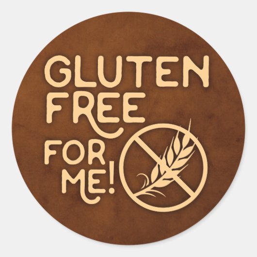 "GLUTEN FREE" "GRAINFREE" CELIAC RUNDER AUFKLEBER (Vorderseite)