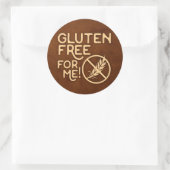 "GLUTEN FREE" "GRAINFREE" CELIAC RUNDER AUFKLEBER (Tasche)