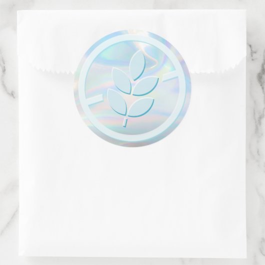 Gluten Free Holographic Runder Aufkleber (Tasche)