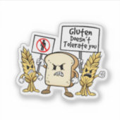 Gluten Free Humor Sticker  (Vorderseite)